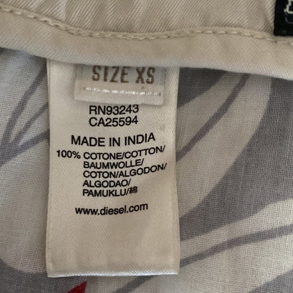 DIESEL Jeans Beige Cotton Utility Jacket Hip
Length US XS - Picture 13 of 16